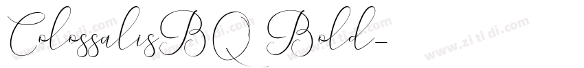 ColossalisBQ Bold字体转换